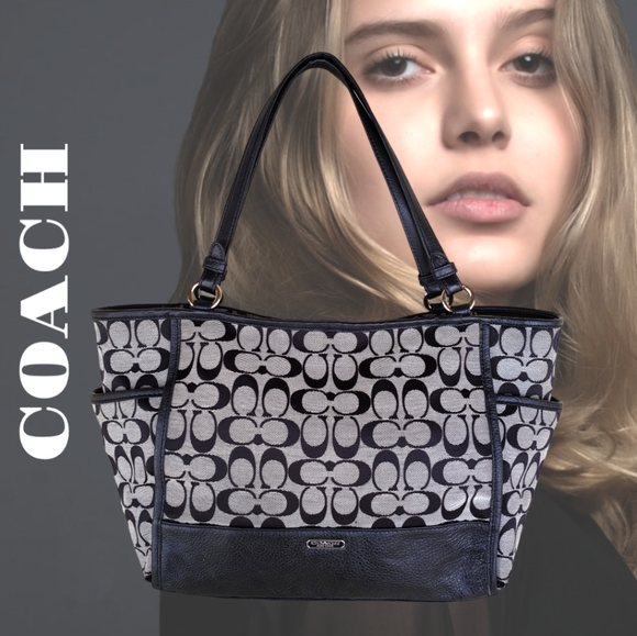 💯 COACH Signature Jacquard Tote - Picture 1 of 16